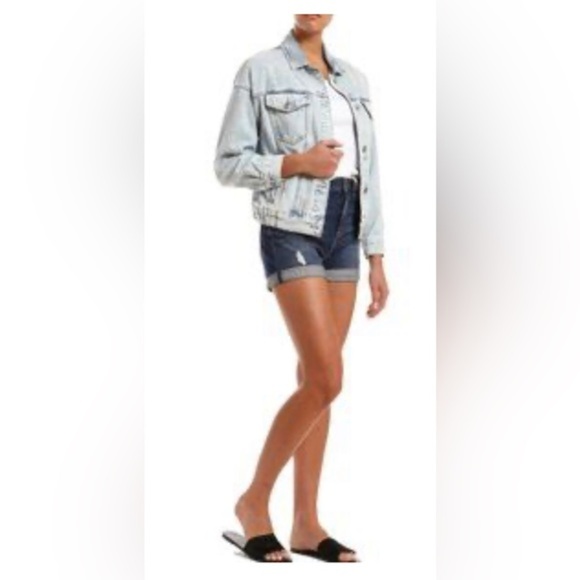 MAVI Linda 90’s Bleached‎ 90’s all love Denim Trucker jean Jacket size small new - Picture 4 of 11